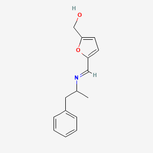 (5-(((1-Phenylpropan-2-yl)imino)methyl)furan-2-yl)methanol