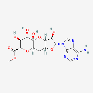 methyl (1S,3R,4R,5R,7R,9R,11S,12S,13S)-5-(6-aminopurin-9-yl)-1,4,12,13-tetrahydroxy-2,6,10-trioxatricyclo[7.4.0.03,7]tridecane-11-carboxylate