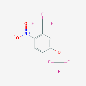 molecular formula C8H3F6NO3 B1341847 1-Nitro-4-(trifluoromethoxy)-2-(trifluoromethyl)benzene CAS No. 409114-47-2