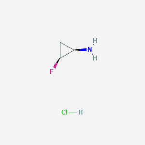 molecular formula C3H7ClFN B134185 (1R,2S)-2-氟环丙-1-胺盐酸盐 CAS No. 141042-21-9