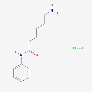 molecular formula C12H19ClN2O B13418637 6-amino-N-phenylhexanamidehydrochloride 