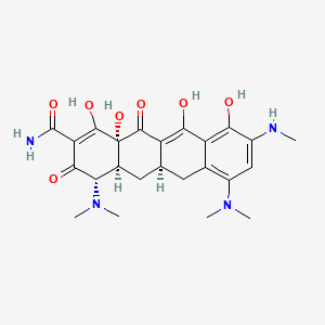 molecular formula C24H30N4O7 B13418658 (4S,4aS,5aR,12aR)-4,7-bis(dimethylamino)-1,10,11,12a-tetrahydroxy-9-(methylamino)-3,12-dioxo-4a,5,5a,6-tetrahydro-4H-tetracene-2-carboxamide 