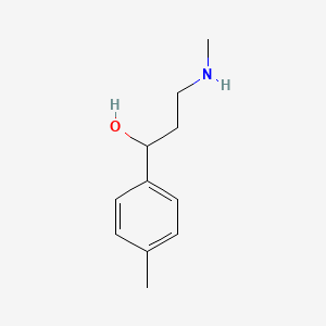 molecular formula C11H17NO B13418669 4-Methyl-alpha-[2-(methylamino)ethyl]benzenemethanol 