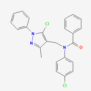 N-(5-Chloro-3-methyl-1-phenyl-1H-pyrazol-4-ylmethyl)-N-(4-chloro-phenyl)-benzamide