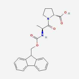 molecular formula C23H24N2O5 B13418693 (2R)-1-[(2S)-2-(9H-fluoren-9-ylmethoxycarbonylamino)propanoyl]pyrrolidine-2-carboxylic acid 