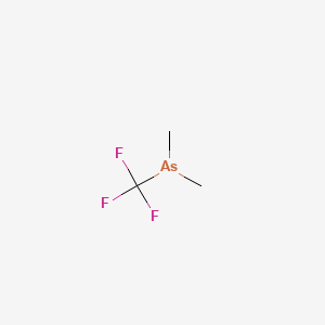 molecular formula C3H6AsF3 B13418751 Arsine, dimethyl(trifluoromethyl)- CAS No. 421-31-8