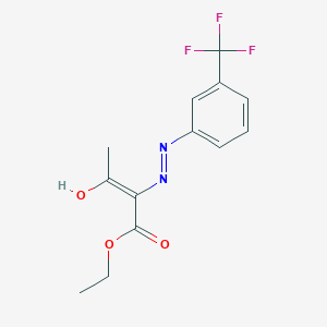 molecular formula C13H13F3N2O3 B13418780 Ethyl 3-oxo-2-{[3-(trifluoromethyl)phenyl]hydrazono}butanoate CAS No. 58670-18-1