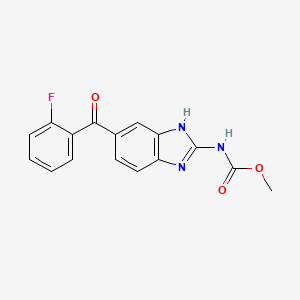 molecular formula C16H12FN3O3 B13418781 Methyl [5-(2-Fluorobenzoyl)-1H-benzimidazol-2-yl]carbamate CAS No. 66939-00-2