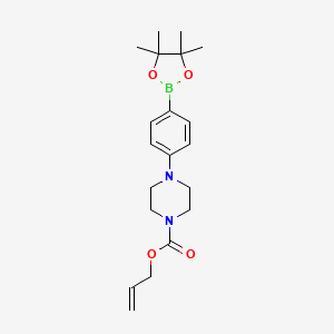 molecular formula C20H29BN2O4 B1341884 烯丙基 4-(4-(4,4,5,5-四甲基-1,3,2-二氧杂硼烷-2-基)苯基)哌嗪-1-羧酸酯 CAS No. 1073354-49-0