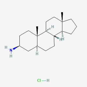 molecular formula C19H34ClN B13418850 (3S,5S,8S,9S,10S,13S,14S)-10,13-dimethyl-2,3,4,5,6,7,8,9,11,12,14,15,16,17-tetradecahydro-1H-cyclopenta[a]phenanthren-3-amine;hydrochloride 