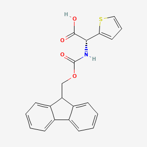 molecular formula C21H17NO4S B1341893 (R)-2-((((9H-芴-9-基)甲氧羰基)氨基)-2-(噻吩-2-基)乙酸 CAS No. 208259-66-9