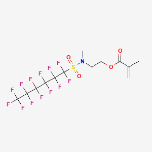 molecular formula C6F13SO2N(CH3)CH2CH2OC(O)C(CH3)=CH2<br>C13H12F13NO4S B13418950 2-Propenoic acid, 2-methyl-, 2-[methyl[(tridecafluorohexyl)sulfonyl]amino]ethyl ester CAS No. 67584-61-6