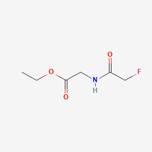 molecular formula C6H10FNO3 B13418978 Acetic acid, (2-fluoroacetamido)-, ethyl ester CAS No. 372-74-7