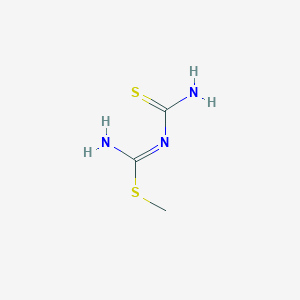 molecular formula C3H7N3S2 B13418981 methyl N'-carbamothioylcarbamimidothioate CAS No. 40056-40-4