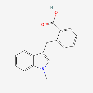 molecular formula C17H15NO2 B13419005 2-[(1-Methyl-1h-indol-3-yl)methyl]benzoic acid CAS No. 6642-47-3