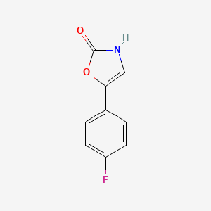 molecular formula C9H6FNO2 B13419028 4-(p-Fluorophenyl)-4-oxazolin-2-one CAS No. 34375-81-0