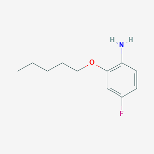 molecular formula C11H16FNO B1341905 4-氟-2-(戊氧基)苯胺 CAS No. 1019114-95-4