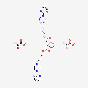 Oxalic acid;4-(4-pyrimidin-2-ylpiperazin-1-yl)butyl 2-[1-[2-oxo-2-[4-(4-pyrimidin-2-ylpiperazin-1-yl)butoxy]ethyl]cyclopentyl]acetate