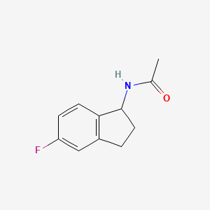 N-(5-fluoro-2,3-dihydro-1H-inden-1-yl)acetamide