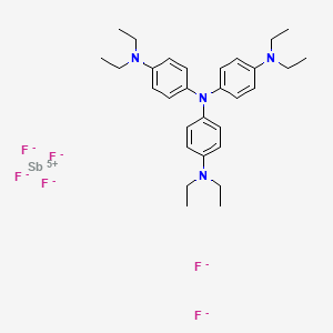 antimony(5+);4-N,4-N-bis[4-(diethylamino)phenyl]-1-N,1-N-diethylbenzene-1,4-diamine;hexafluoride