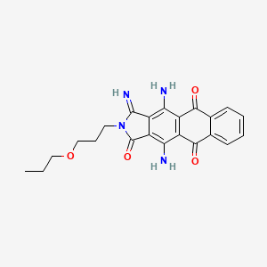 1H-Naphth(2,3-f)isoindole-1,5,10-trione, 4,11-diamino-2,3-dihydro-3-imino-2-(3-propoxypropyl)-