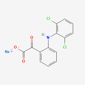 molecular formula C14H8Cl2NNaO3 B13419195 Keto Diclofenac Sodium Salt 