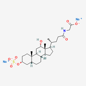 disodium;2-[[(4R)-4-[(3R,5R,8R,9S,10S,12S,13R,14S,17R)-12-hydroxy-10,13-dimethyl-3-sulfonatooxy-2,3,4,5,6,7,8,9,11,12,14,15,16,17-tetradecahydro-1H-cyclopenta[a]phenanthren-17-yl]pentanoyl]amino]acetate