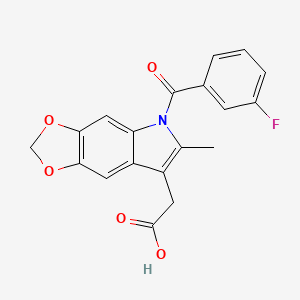 2-[5-(3-fluorobenzoyl)-6-methyl-[1,3]dioxolo[4,5-f]indol-7-yl]acetic acid