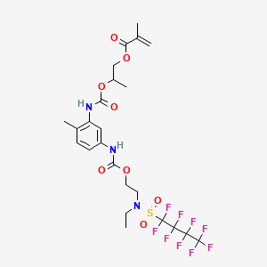 2-((((5-(((2-(Ethyl((nonafluorobutyl)sulphonyl)amino)ethoxy)carbonyl)amino)-2-methylphenyl)amino)carbonyl)oxy)propyl methacrylate