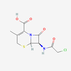 (6R,7R)-7-[(2-chloroacetyl)amino]-3-methyl-8-oxo-5-thia-1-azabicyclo[4.2.0]oct-2-ene-2-carboxylic acid