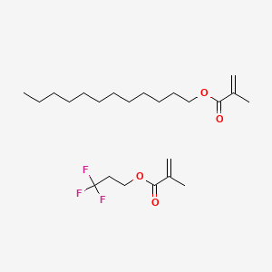 molecular formula C23H39F3O4 B13419611 dodecyl 2-methylprop-2-enoate;3,3,3-trifluoropropyl 2-methylprop-2-enoate CAS No. 65605-58-5