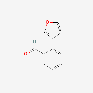 molecular formula C11H8O2 B1341962 2-(Furan-3-yl)benzaldehyde 