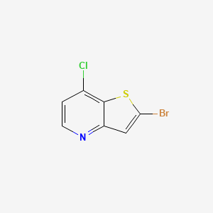 molecular formula C7H3BrClNS B1341976 2-Bromo-7-chlorothieno[3,2-b]pyridine CAS No. 225385-05-7