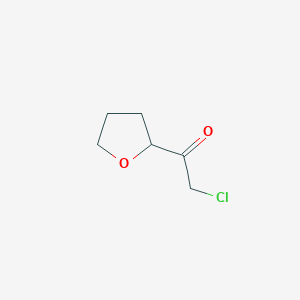 molecular formula C6H9ClO2 B134198 Ethanone, 2-chloro-1-(tetrahydro-2-furanyl)-(9CI) CAS No. 141060-98-2