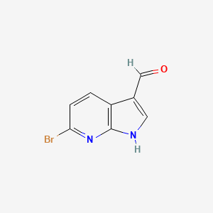 molecular formula C8H5BrN2O B1341981 6-Bromo-1H-pyrrolo[2,3-b]pyridine-3-carbaldehyde CAS No. 383875-60-3