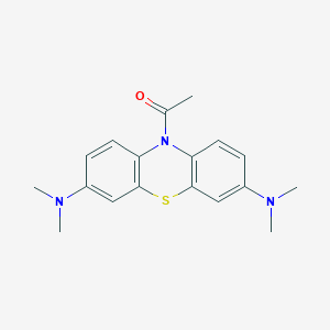 molecular formula C18H21N3OS B1341998 1-[3,7-Bis(dimethylamino)-10H-phenothiazin-10-yl]ethan-1-one CAS No. 3763-06-2