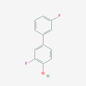 molecular formula C12H8F2O B1342016 4-(3-Fluorophenyl)-2-fluorophenol CAS No. 1214390-52-9