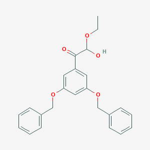 molecular formula C24H24O5 B13420251 1-[3,5-Bis(phenylmethoxy)phenyl]-2-ethoxy-2-hydroxy-ethanone CAS No. 57730-48-0