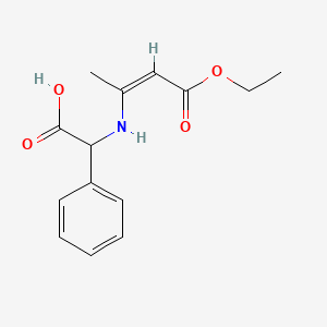 (R)-((3-Ethoxy-1-methyl-3-oxoprop-1-enyl)amino)phenylacetic acid