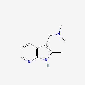 molecular formula C11H15N3 B1342034 N,N-Dimethyl(2-methyl-1H-pyrrolo[2,3-B]pyridin-3-YL)methanamine CAS No. 7546-48-7