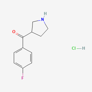 molecular formula C11H13ClFNO B1342037 3-(4-Fluorobenzoyl)pyrrolidine hydrochloride 