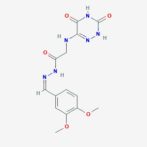 N-(2,3,4,5-Tetrahydro-3,5-dioxo-1,2,4-triazin-6-yl)Glycine [(3,4-dimethoxyphenyl)methylene]hydrazide