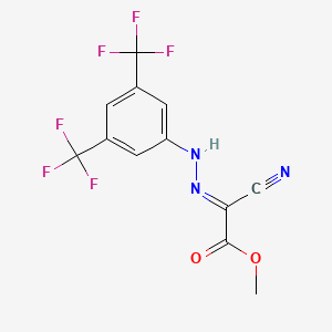 Acetic acid, ((3,5-bis(trifluoromethyl)phenyl)hydrazono)cyano-, methyl ester