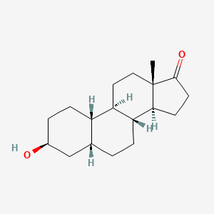 molecular formula C18H28O2 B13420387 19-Noretiocholan-3b-ol-17-one CAS No. 64044-10-6