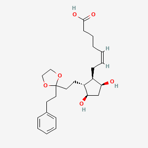 [1R-[1alpha(Z),2beta,3alpha,5alpha]]-7-[3,5-Dihydroxy-2-[2-[2-(2-phenylethyl)-1,3-dioxolan-2-yl]ethyl]cyclopentyl]-5-heptenoic Acid