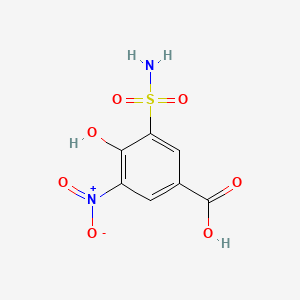 4-Hydroxy-3-nitro-5-sulfamoylbenzoic acid