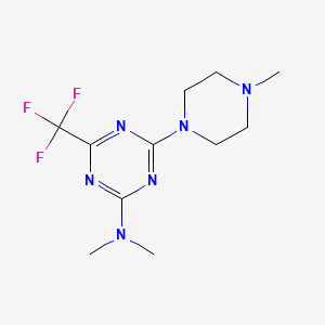 2-Dimethylamino-4-(4-methylpiperazin-1-yl)-6-(trifluoromethyl)-s-triazine