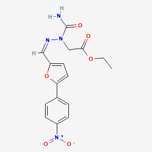 2-[1-(Aminocarbonyl)-2-[[5-(4-nitrophenyl)-2-furanyl]methylene]hydrazinyl]-acetic Acid Ethyl Ester