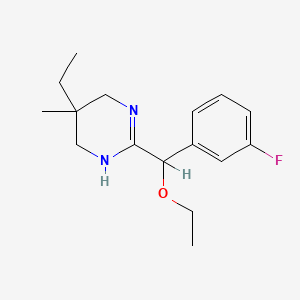 3,4,5,6-Tetrahydro-2-(alpha-ethoxy-3-fluorobenzyl)-5-ethyl-5-methylpyrimidine