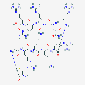 molecular formula C58H114N32O13S B13420583 (Cys47)-HIV-1 tat Protein (47-57) 